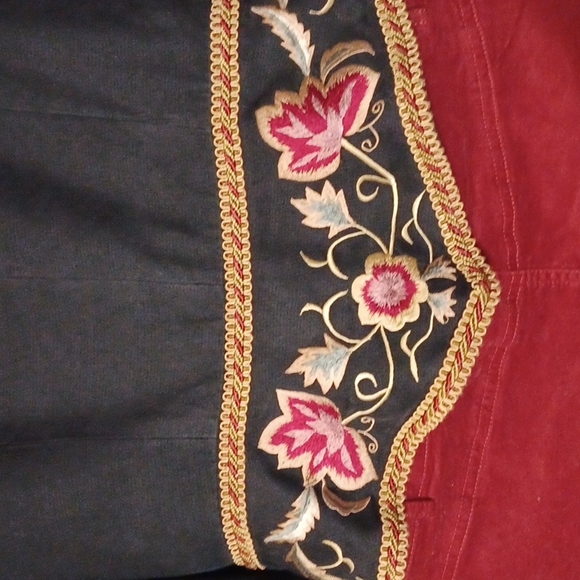 Vintage ANYA. Black Matador Style Silk Embroidered Blazer. Size 6 - Picture 11 of 14